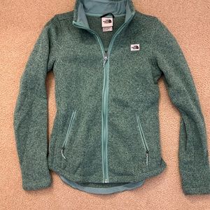 Turquoise North Face Zip Up - XS